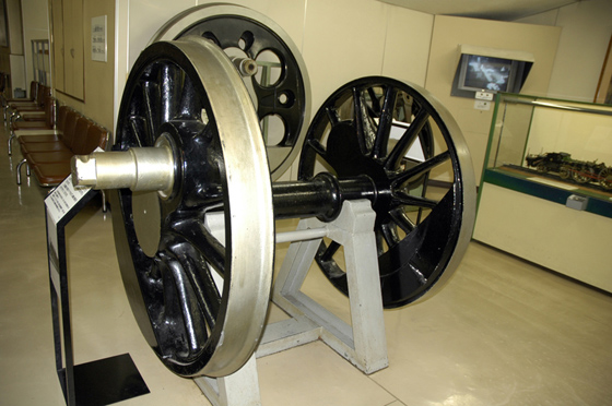 D50形蒸気機関車のスポーク動輪